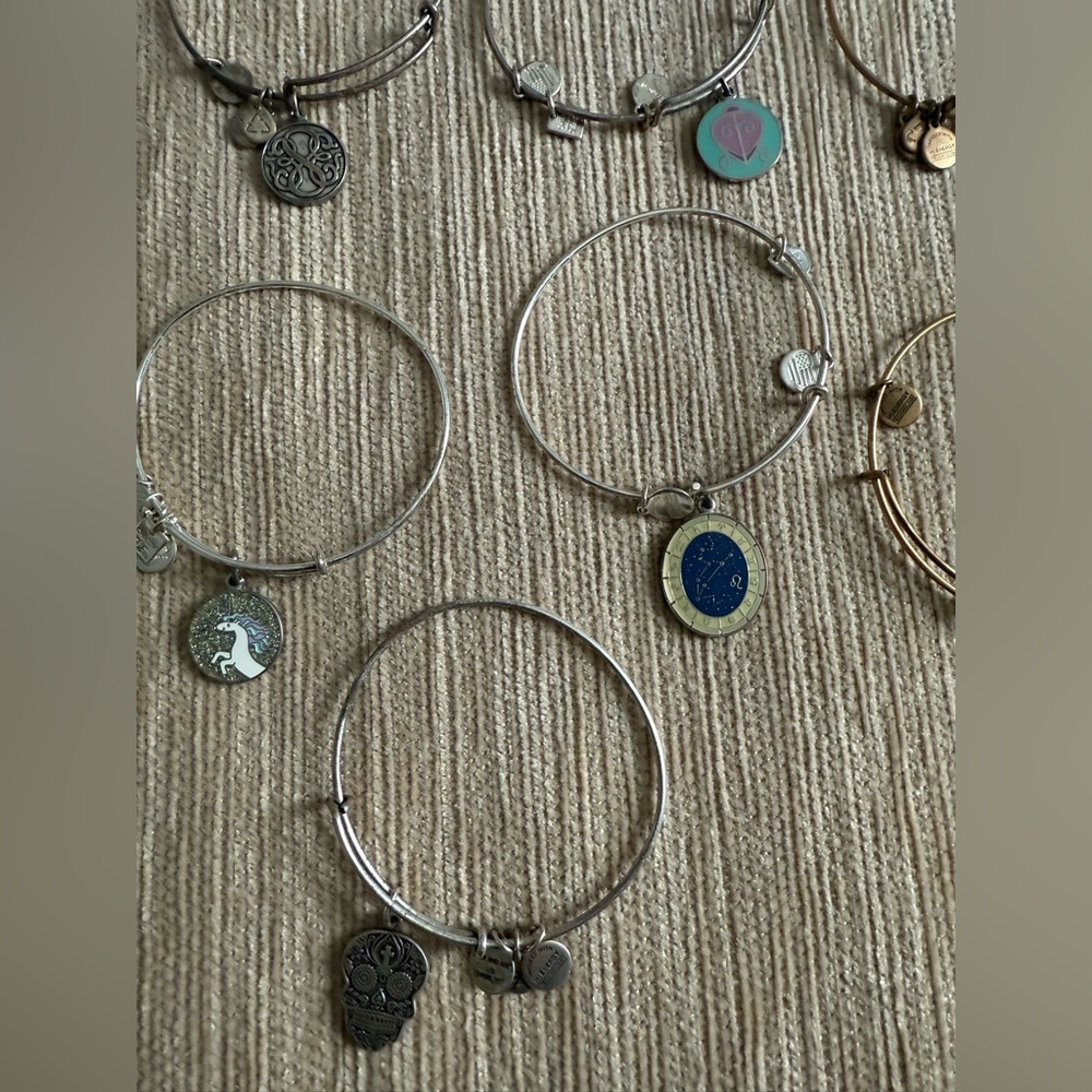 Lot of 11 Assorted Alex And Ani Bracelets Silver And Gold Tone - Picture 3 of 6